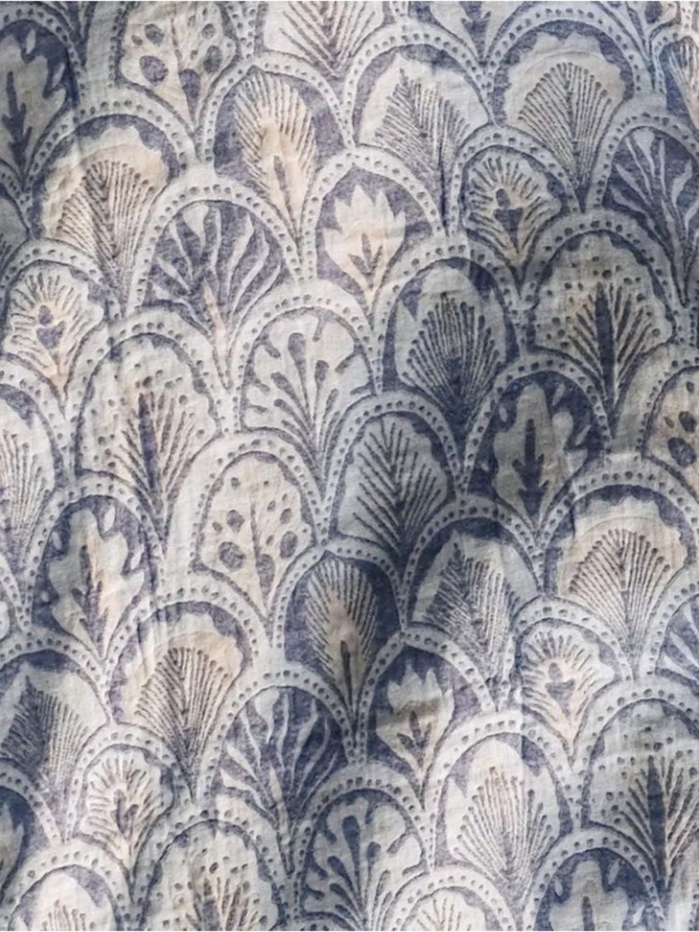 Succulents in Blue Woven Organic Cotton 2-in-1 Wrap Scarf Anthropologie Swim - Picture 11 of 15